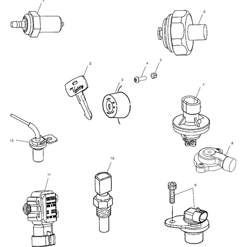 Electrical, Sensors And Switches - 1999 Victory Standard Cruiser - V99Cb15Laz Schematic 8645 OEM Schematic
