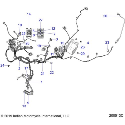 Electrical, Stator - 2019 Indian Ftr 1200 Rally Le Schematic-25713 OEM Schematic