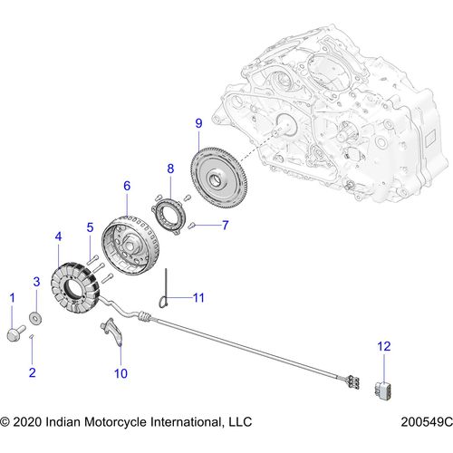 Electrical, Stator - 2020 Indian Ftr 1200 Schematic-24558 OEM Schematic