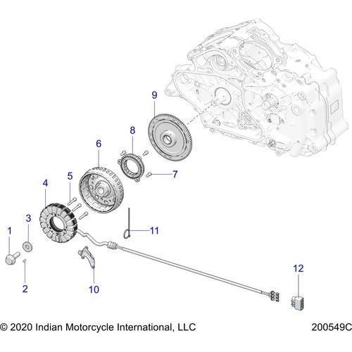 Electrical, Stator - 2022 Indian Ftr 1200 Schematic-21258 OEM Schematic