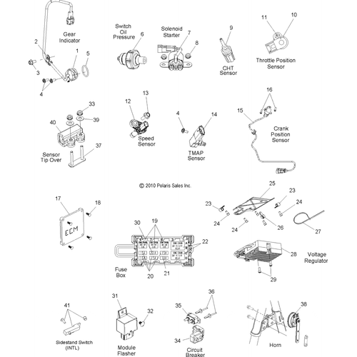 Electrical, Switches And Sensors And Components - 2011 Victory Vegas/8 Ball/Ness All Options - V11Ga36/Gb36/Gc36 Schematic 3748 OEM Schematic