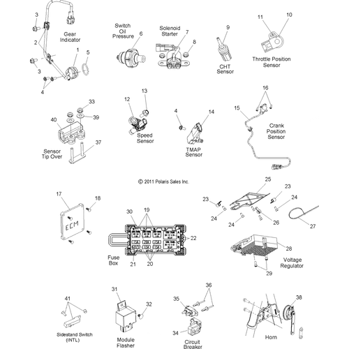 Electrical, Switches And Sensors And Components - 2013 Victory Judge All Options - V13Mb36 Schematic 2831 OEM Schematic