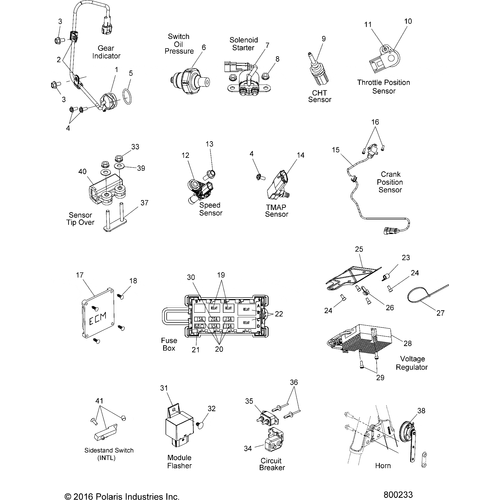 Electrical, Switches And Sensors And Components - 2017 Victory Judge Intl Schematic 266 OEM Schematic