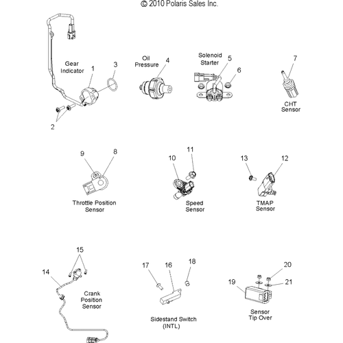 Electrical, Switches, Sensors And Components 1 - 2011 Victory Vision All Options - V11Sw36/Sa36/Aw36 Schematic 3822 OEM Schematic