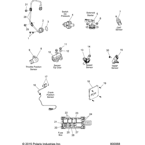Electrical, Switches, Sensors And Components 1 - 2016 Victory Magnum/Magnum X-1 All Options Schematic 1053 OEM Schematic