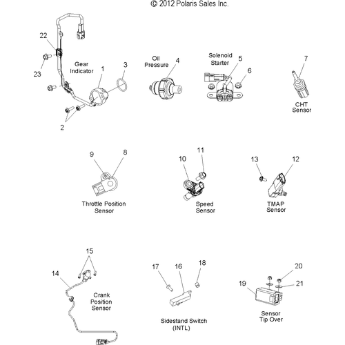 Electrical, Switches, Sensors And Components 1 - 2016 Victory Vision All Options Schematic 1183 OEM Schematic