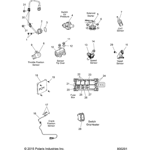 Electrical, Switches, Sensors And Components 1 - 2017 Victory Cross Country/Touring All Options Schematic 40 OEM Schematic