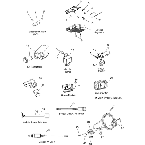 Electrical, Switches, Sensors And Components 2 - 2015 Victory Cross Country/Touring All Options - V15Cw/Db/Dw/Tw36 Schematic 1380 OEM Schematic