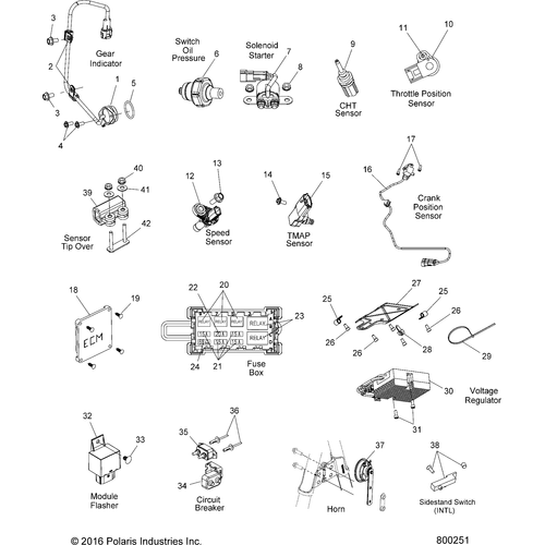 Electrical, Switches, Sensors And Components - 2017 Victory Hammer S All Options Schematic 154 OEM Schematic