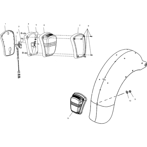 Electrical, Taillight - 2002 Victory Deluxe Cruiser All Options - V02Cd16 Schematic 5830 OEM Schematic