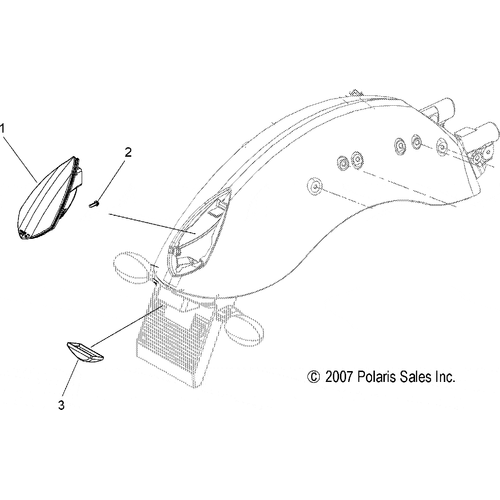 Electrical, Taillight And License Plate Light - 2009 Victory Vegas/Vegas 8 Ball/Vegas Low All Options - V09Ab26/Gb26/Lb26 Schematic 4435 OEM Schematic