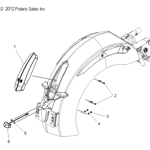 Electrical, Taillight And License Plate Light - 2013 Victory Boardwalk All Options - V13Rb36 Schematic 2475 OEM Schematic
