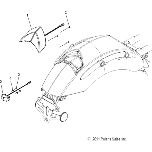 Electrical, Taillight And License Plate Light - 2013 Victory Judge All Options - V13Mb36 Schematic 2832 OEM Schematic