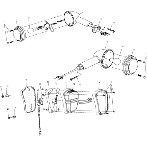 Electrical, Taillight And Turn Signal - 2001 Victory Deluxe Cruiser - V01Cd15Lh Schematic 6110 OEM Schematic