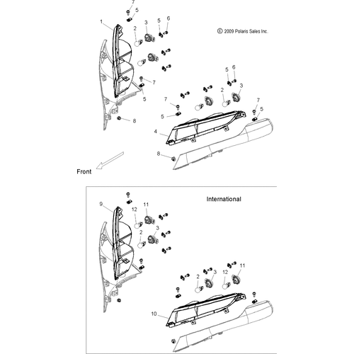 Electrical, Turn Signal, Front - 2010 Victory Vision Tour Premium/Ness/8 Ball All Options - V10Sd36/Sc36/Vb36 Schematic 4201 OEM Schematic