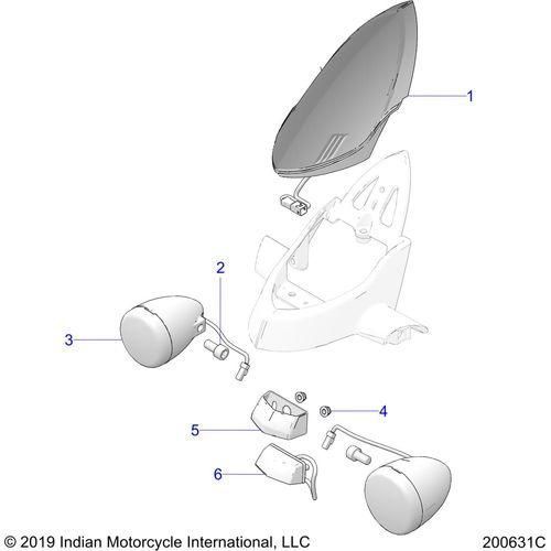 Electrical, Turn Signal, Rear And Taillight All Options - 2021 Indian Springfield 111 Schematic-22442 OEM Schematic