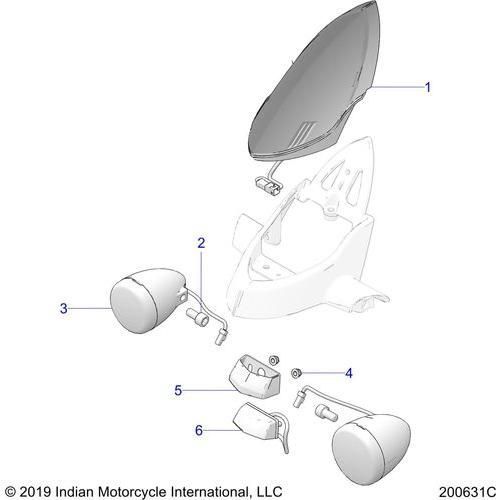 Electrical, Turn Signal, Rear And Taillight All Options - 2022 Indian Springfield 116 Schematic-20248 OEM Schematic