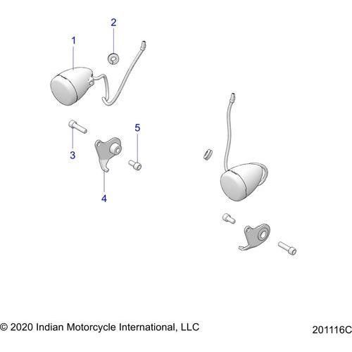 Electrical, Turn Signals, Front - 2022 Indian Springfield Dark Horse Schematic-20177 OEM Schematic