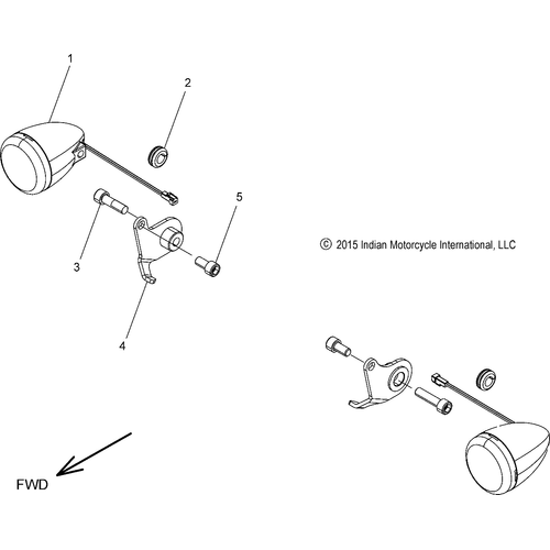 Electrical, Turn Signals, Front N16ccc All Options - 2016 Indian Chief Classic/Chief Vintage Schematic-28020 OEM Schematic
