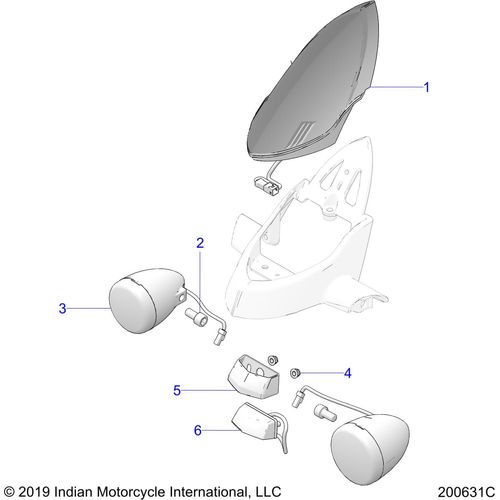 Electrical, Turn Signals, Rear And Taillight All Options - 2021 Indian Chief Vintage Premium 116 Schematic-23364 OEM Schematic