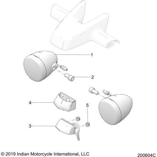 Electrical, Turn Signals, Rear/Rear Lighting All Options - 2021 Indian Chieftain Standard 116 Schematic-22996 OEM Schematic