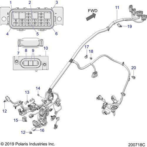Electrical, Wire Harness 1 All Options - 2020 Indian Challenger Base/Limited Schematic-25271 OEM Schematic