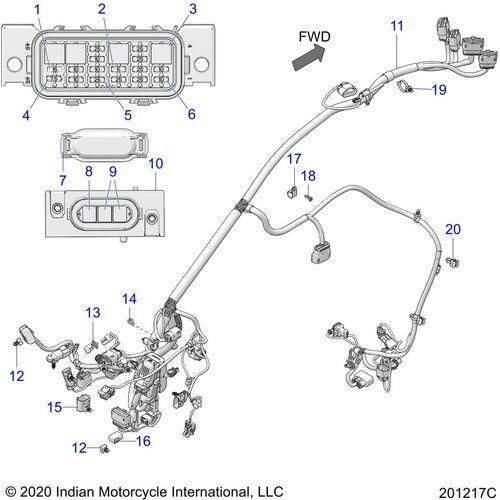 Electrical, Wire Harness 1 All Options - 2021 Indian Challenger Dark Horse Schematic-23793 OEM Schematic