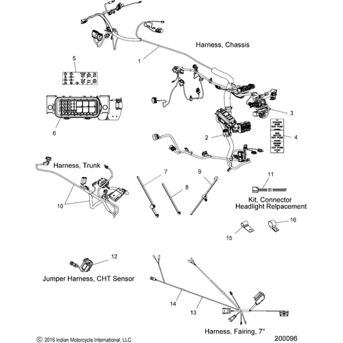 Electrical, Wire Harness 2 All Options - 2017 Indian Chieftain/Roadmaster Schematic-27340 OEM Schematic