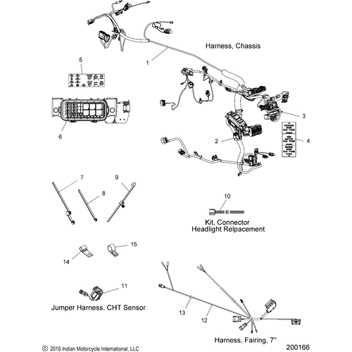 Electrical, Wire Harness 2 All Options - 2017 Indian Roadmaster Classic Schematic-27256 OEM Schematic