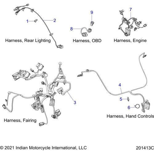 Electrical, Wire Harness 2 All Options - 2022 Indian Challenger Standard Schematic-21947 OEM Schematic
