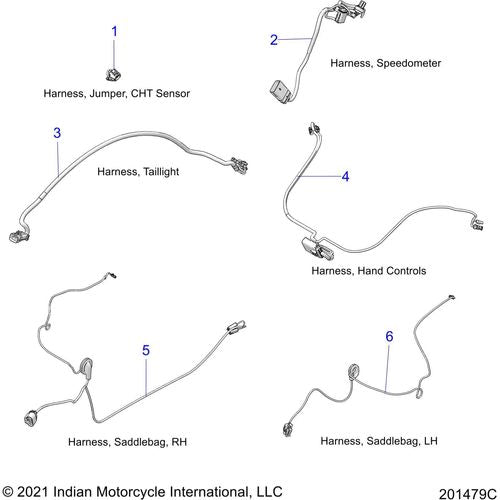 Electrical, Wire Harness 2 All Options - 2022 Indian Springfield 111 Schematic-20319 OEM Schematic
