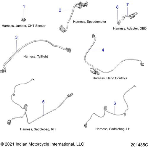 Electrical, Wire Harness 2 All Options - 2022 Indian Springfield 116 Schematic-20249 OEM Schematic