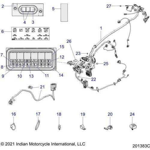 Electrical, Wire Harness 2 N22tkdbb All Options - 2022 Indian Roadmaster Dark Horse Schematic-20844 OEM Schematic