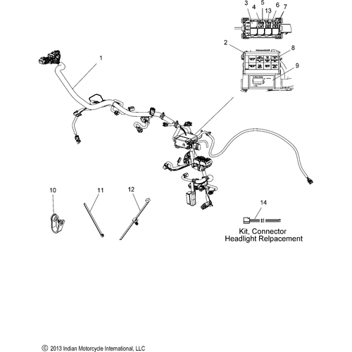 Electrical, Wire Harness - 2015 Indian Scout Schematic-28077 OEM Schematic