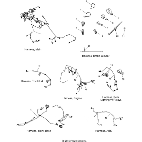 Electrical, Wire Harness - 2016 Victory Vision All Options Schematic 1187 OEM Schematic