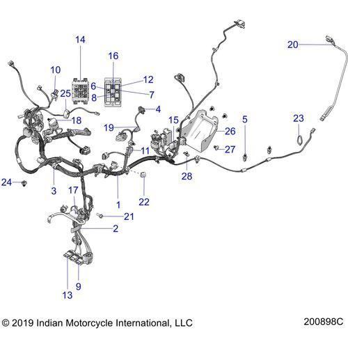 Electrical, Wire Harness - 2020 Indian Ftr 1200 Schematic-24529 OEM Schematic