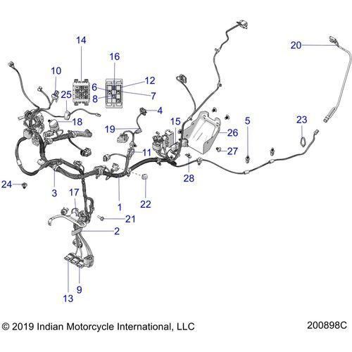 Electrical, Wire Harness - 2020 Indian Ftr 1200 Rally Schematic-24428 OEM Schematic