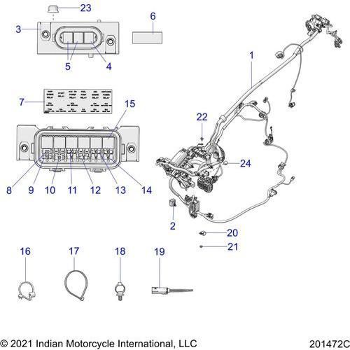Electrical, Wire Harness - 2022 Indian Springfield 116 Schematic-20207 OEM Schematic