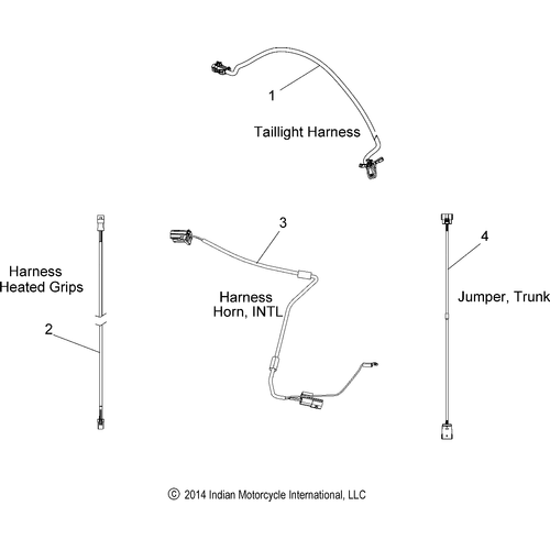 Electrical, Wire Harness All Options - 2016 Indian Chieftain/Chieftain Dark Horse/Roadmaster Schematic-27838 OEM Schematic