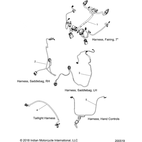 Electrical, Wire Harness All Options - 2019 Indian Chieftain/Chieftain Limited Schematic-25792 OEM Schematic