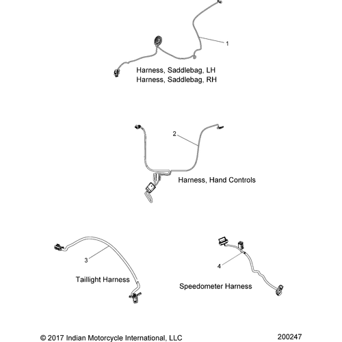 Electrical, Wire Harness All Options - 2019 Indian Springfield Schematic-25368 OEM Schematic