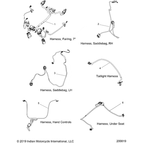 Electrical, Wire Harness All Options - 2020 Indian Chieftain Elite Schematic-24806 OEM Schematic