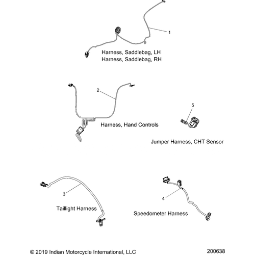 Electrical, Wire Harness All Options - 2020 Indian Springfield Limited Schematic-23824 OEM Schematic