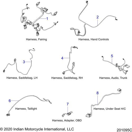 Electrical, Wire Harness All Options - 2021 Indian Roadmaster Limited Schematic-22709 OEM Schematic