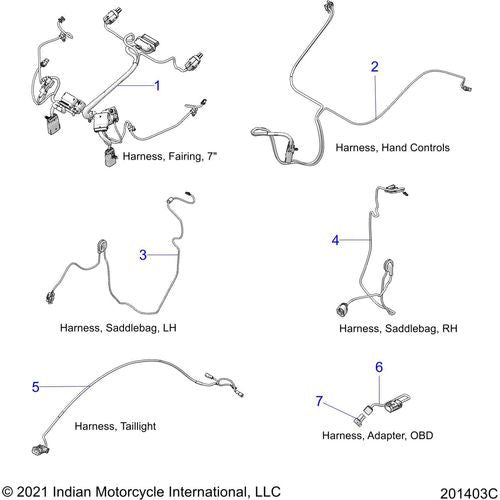 Electrical, Wire Harness All Options - 2022 Indian Chieftain Dark Horse Schematic-21585 OEM Schematic