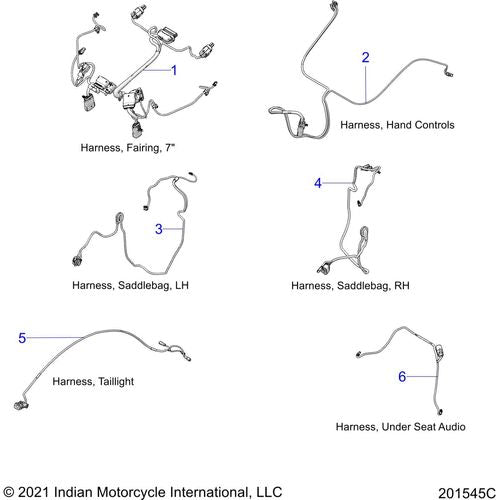 Electrical, Wire Harness All Options - 2022 Indian Chieftain Elite Schematic-21505 OEM Schematic