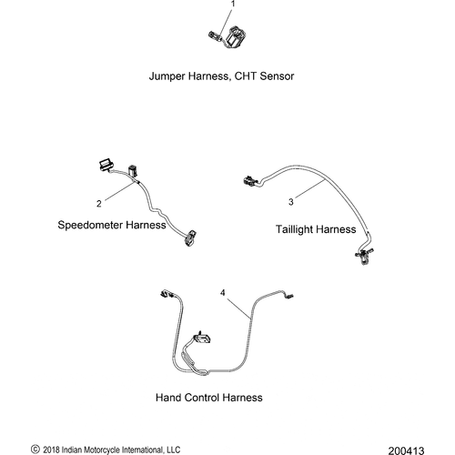 Electrical, Wire Harness N19ccdaa All Options - 2019 Indian Chief Dark Horse Schematic-26081 OEM Schematic