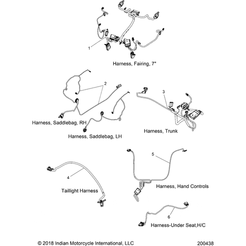 Electrical, Wire Harness N19traaa All Options - 2019 Indian Roadmaster/Elite Schematic-25609 OEM Schematic