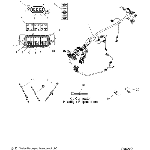 Electrical, Wire Harness N21tvaaa All Options - 2021 Indian Chief Vintage Premium 111 Schematic-23397 OEM Schematic