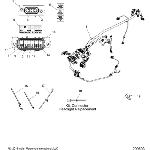 Electrical, Wire Harness N21tvdaa All Options - 2021 Indian Chief Vintage Dark Horse 111 Schematic-23540 OEM Schematic